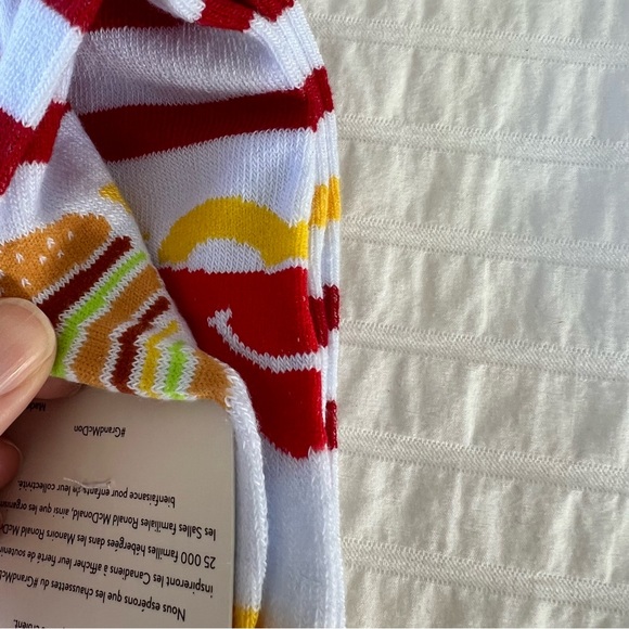 McDonalds x Peace Collective Unisex Striped Burger Socks - Picture 5 of 6